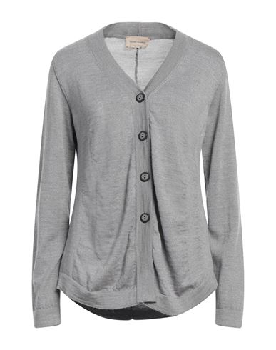 Vicolo Trivelli Woman Cardigan Grey Size Xxl Virgin Wool