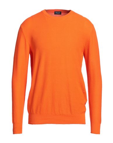 Drumohr Man Sweater Orange Size 42 Cotton