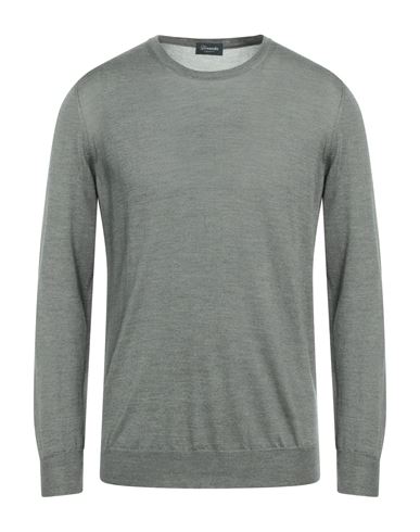 Drumohr Man Sweater Grey Size 42 Silk
