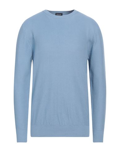 Drumohr Man Sweater Grey Size 44 Cotton In Blue