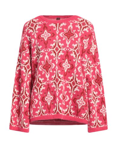 Stefanel Woman Sweater Fuchsia Size L Acrylic, Wool, Alpaca Wool In Pink