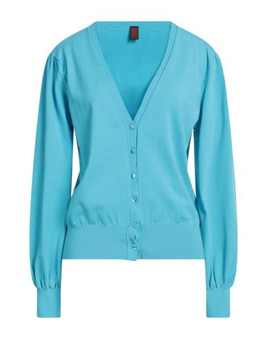 Stefanel Woman Cardigan Turquoise Size Xs Viscose, Polyester In Blue