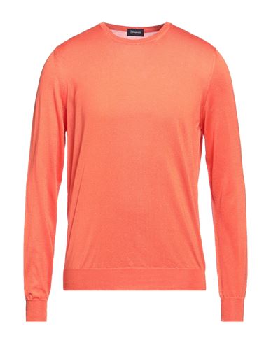 Shop Drumohr Man Sweater Orange Size 42 Cotton