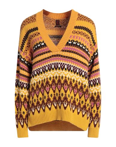 Stefanel Woman Sweater Ocher Size S Virgin Wool, Acrylic In Yellow