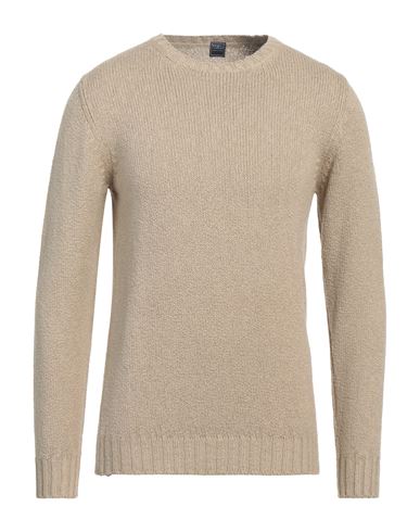 Fedeli Man Sweater Beige Size 44 Cotton In Beige
