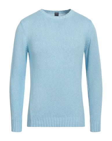 Fedeli Man Sweater Sky Blue Size 40 Cotton