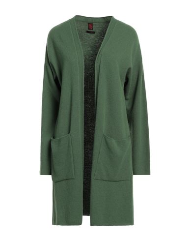 Stefanel Woman Cardigan Military Green Size L Merino Wool, Viscose, Polyamide, Cashmere
