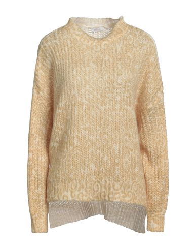 Motel Woman Sweater Sand Size Onesize Acrylic, Mohair Wool, Polyamide In Beige
