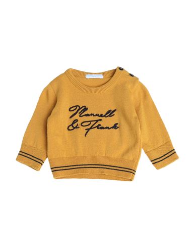 Shop Manuell & Frank Newborn Boy Sweater Ocher Size 0 Wool, Polyamide, Acrylic, Elastane In Yellow