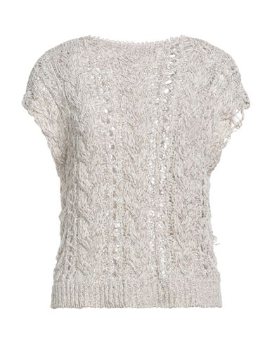 Shop D-exterior D. Exterior Woman Sweater Ivory Size S Linen, Cotton, Polyamide, Elastane In White