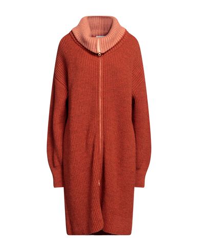 Valentine Witmeur Lab Woman Cardigan Rust Size Onesize Wool, Polyacrylic, Alpaca Wool In Red