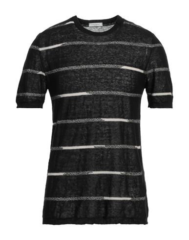 Paolo Pecora Man Sweater Black Size M Linen, Cotton