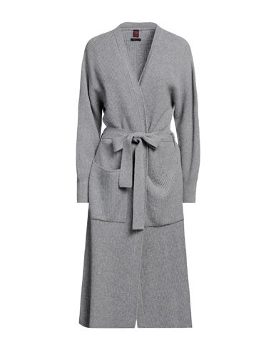 Stefanel Woman Cardigan Grey Size S Merino Wool, Viscose, Polyamide, Cashmere