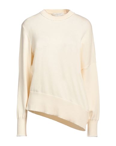 Cedric Charlier Woman Sweater Ivory Size 10 Cotton, Cashmere In Neutral