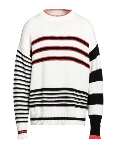 Frankie Morello Man Sweater Cream Size M Cotton In White