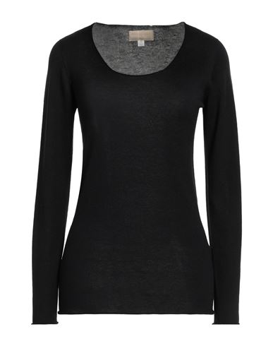 120% Lino Woman Sweater Black Size L Cashmere, Silk