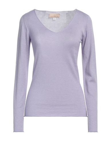 120% Lino Woman Sweater Lilac Size S Cashmere, Silk In Purple