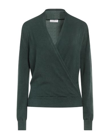 Majestic Filatures Woman Sweater Dark Green Size 1 Organic Cotton, Elastane