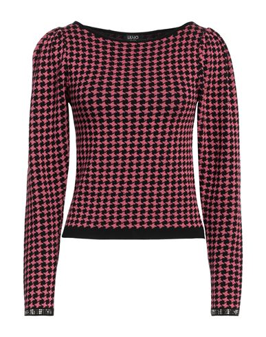 Liu •jo Woman Sweater Magenta Size L Viscose, Polyester, Polyamide, Elastane In Red