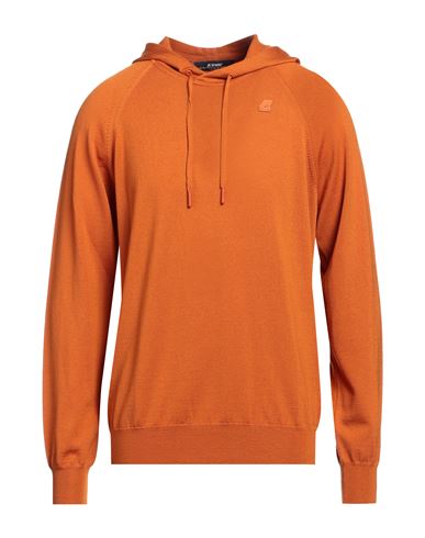 K-way Man Sweater Orange Size Xl Virgin Wool