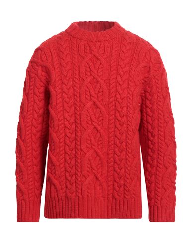 Dries Van Noten Man Sweater Red Size Xl Wool