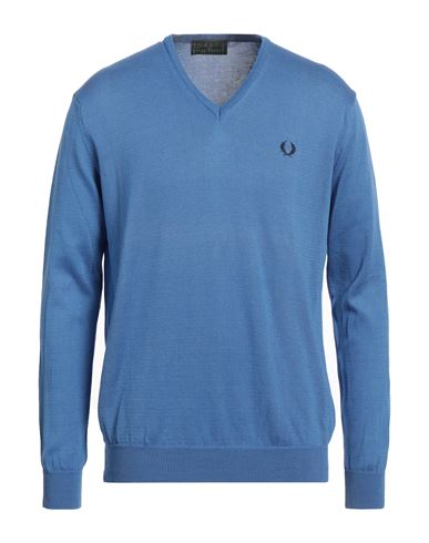 Fred Perry Man Sweater Light Blue Size Xl Cotton