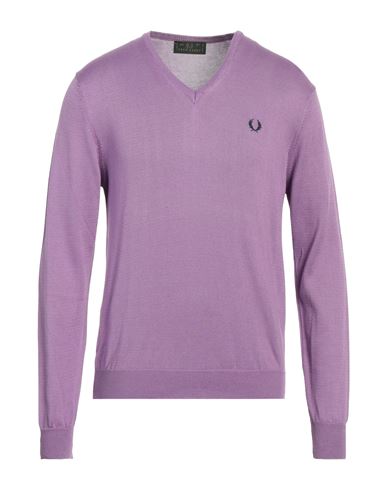 Fred Perry Man Sweater Purple Size L Cotton