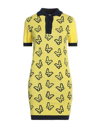 Blugirl Blumarine Woman Short Dress Yellow Size 4 Cotton