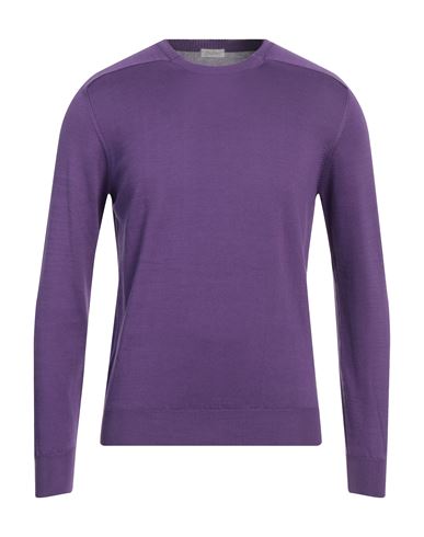 Cruciani Man Sweater Purple Size 40 Cotton