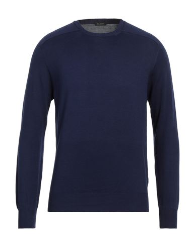 Cruciani Man Sweater Midnight Blue Size 40 Cotton