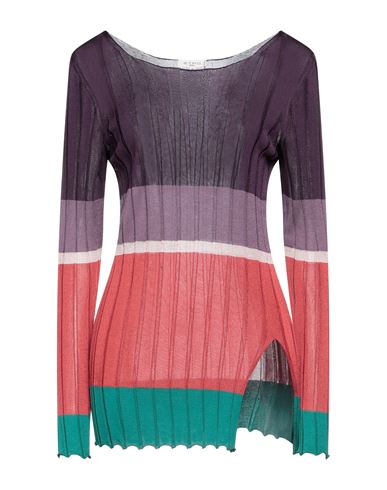 Etro Woman Sweater Purple Size 10 Viscose, Cotton, Polyamide