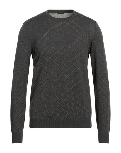 Pal Zileri Man Sweater Lead Size 40 Wool, Cotton, Polyamide In Grey