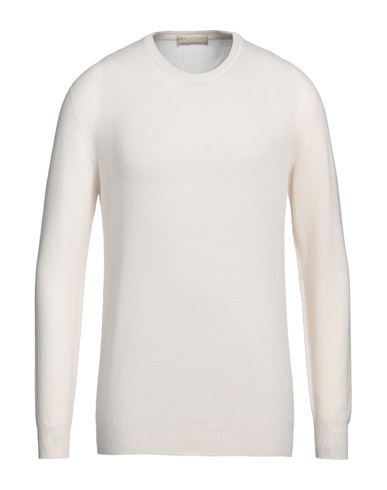 120% Lino Man Sweater Ivory Size L Cashmere, Virgin Wool In White
