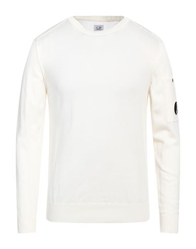 C.p. Company C. P. Company Man Sweater Cream Size 42 Cotton In White