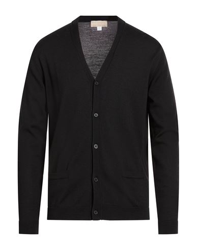 120% Lino Man Cardigan Black Size Xxl Merino Wool