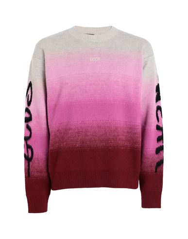 Gcds Man Sweater Mauve Size L Virgin Wool, Acrylic In Purple