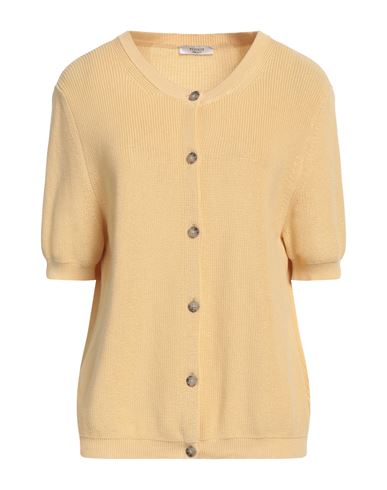 Shop Peserico Woman Cardigan Yellow Size 10 Cotton