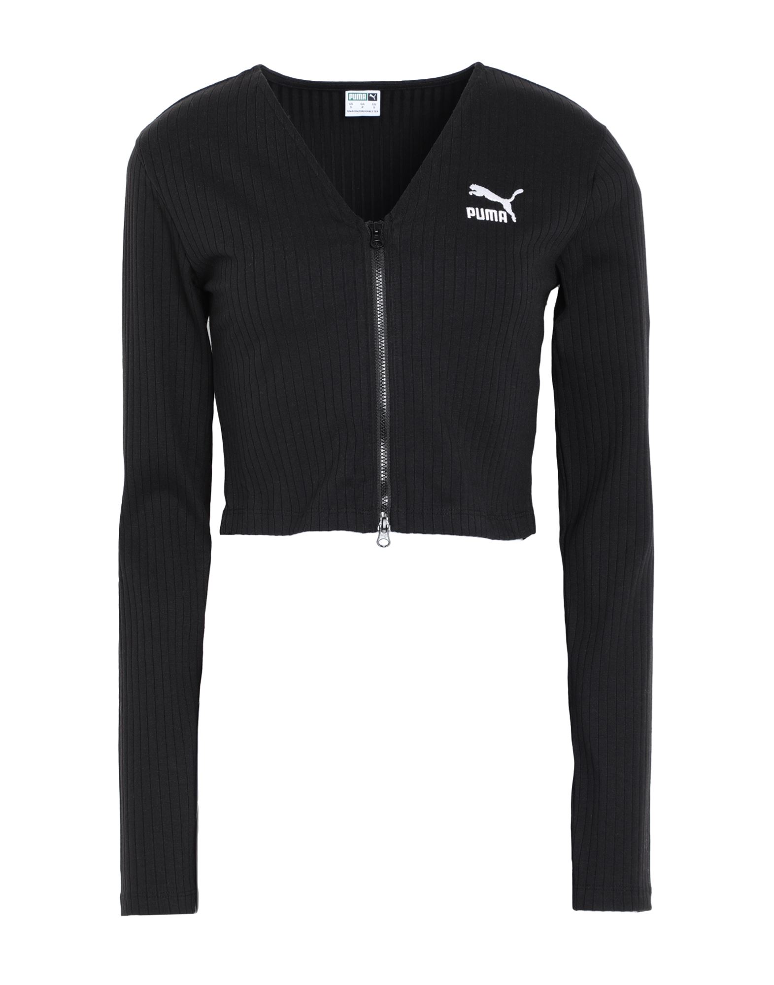 ԥ볫PUMA ǥ ǥ ֥å XS ݥꥨƥ 62% / åȥ 34% / ݥꥦ쥿 4% CLASSICS Ribbed Long Sleeve V-Neck Shirt