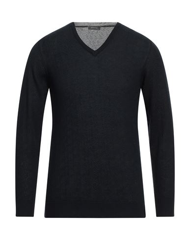 Rossopuro Man Sweater Midnight Blue Size 4 Cotton In Blue