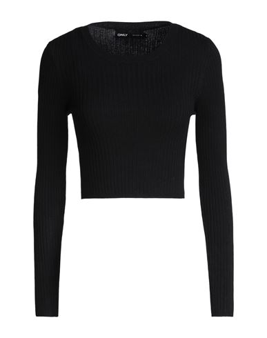 Only Woman Sweater Black Size L Viscose, Nylon