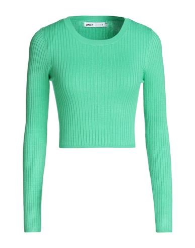 Only Woman Sweater Green Size L Viscose, Nylon