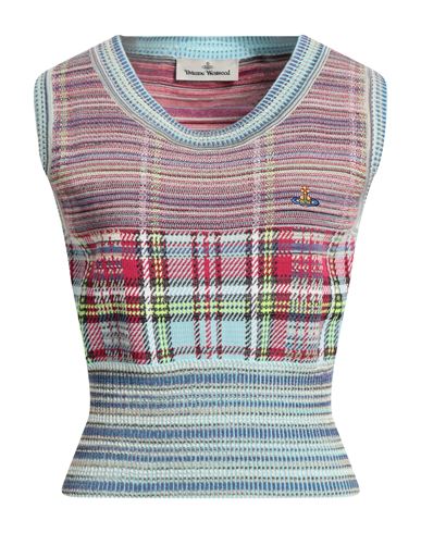Vivienne Westwood Woman Sweater Azure Size S Viscose, Cotton, Polyester, Polyamide, Polypropylene In Blue