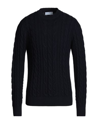 Shop Selected Homme Man Sweater Navy Blue Size Xxl Organic Cotton, Cotton