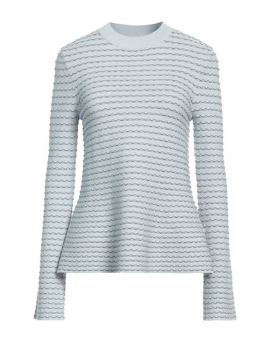 Emporio Armani Woman Sweater Sky Blue Size 6 Viscose, Polyester, Polyamide