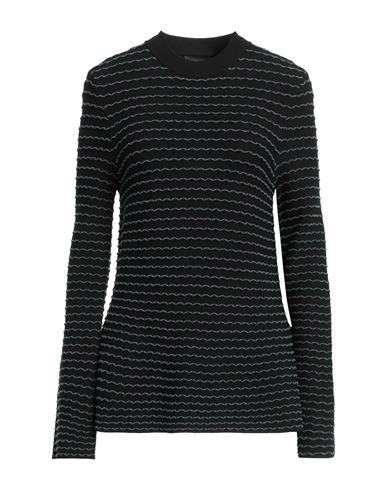 Emporio Armani Woman Sweater Black Size 12 Viscose, Polyester, Polyamide