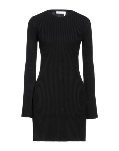 Chloé Woman Mini Dress Black Size M Wool, Cashmere, Polyamide, Elastane