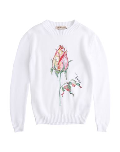 Pucci Toddler Girl Sweater White Size 6 Cotton, Polyester In White