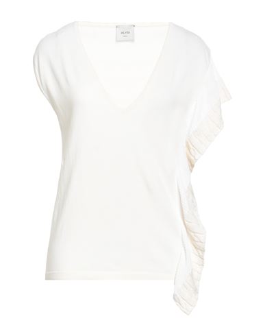 Shop Alysi Woman Sweater Cream Size M Cotton, Viscose, Acrylic In White