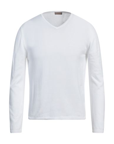 Cruciani Man Sweater White Size 42 Cotton