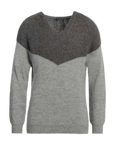 Lab. Pal Zileri Man Sweater Lead Size 40 Alpaca Wool, Merino Wool In Grey